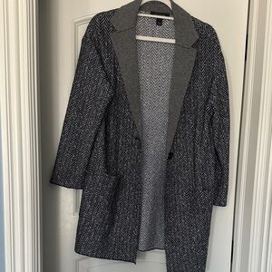 St. John Black and White Herringbone Jacket